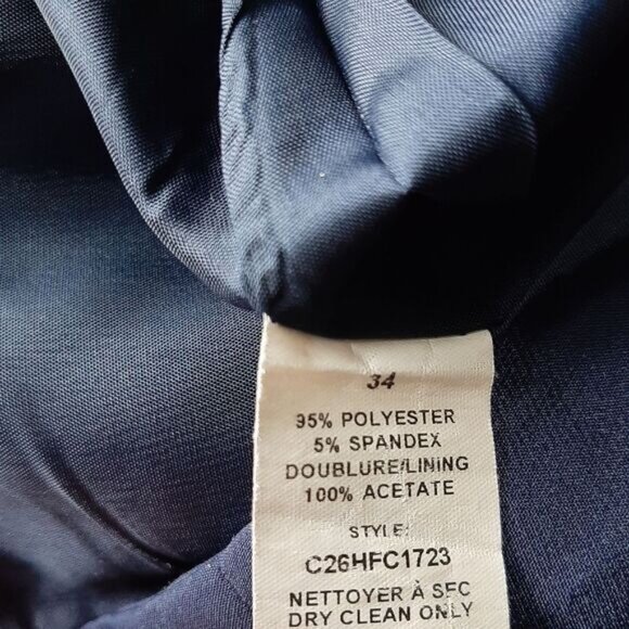 SANDRA ANGELOZZI Pencil Skirt Back Zipper Slit Navy Blue Sz S / Eur 36 - Picture 13 of 13